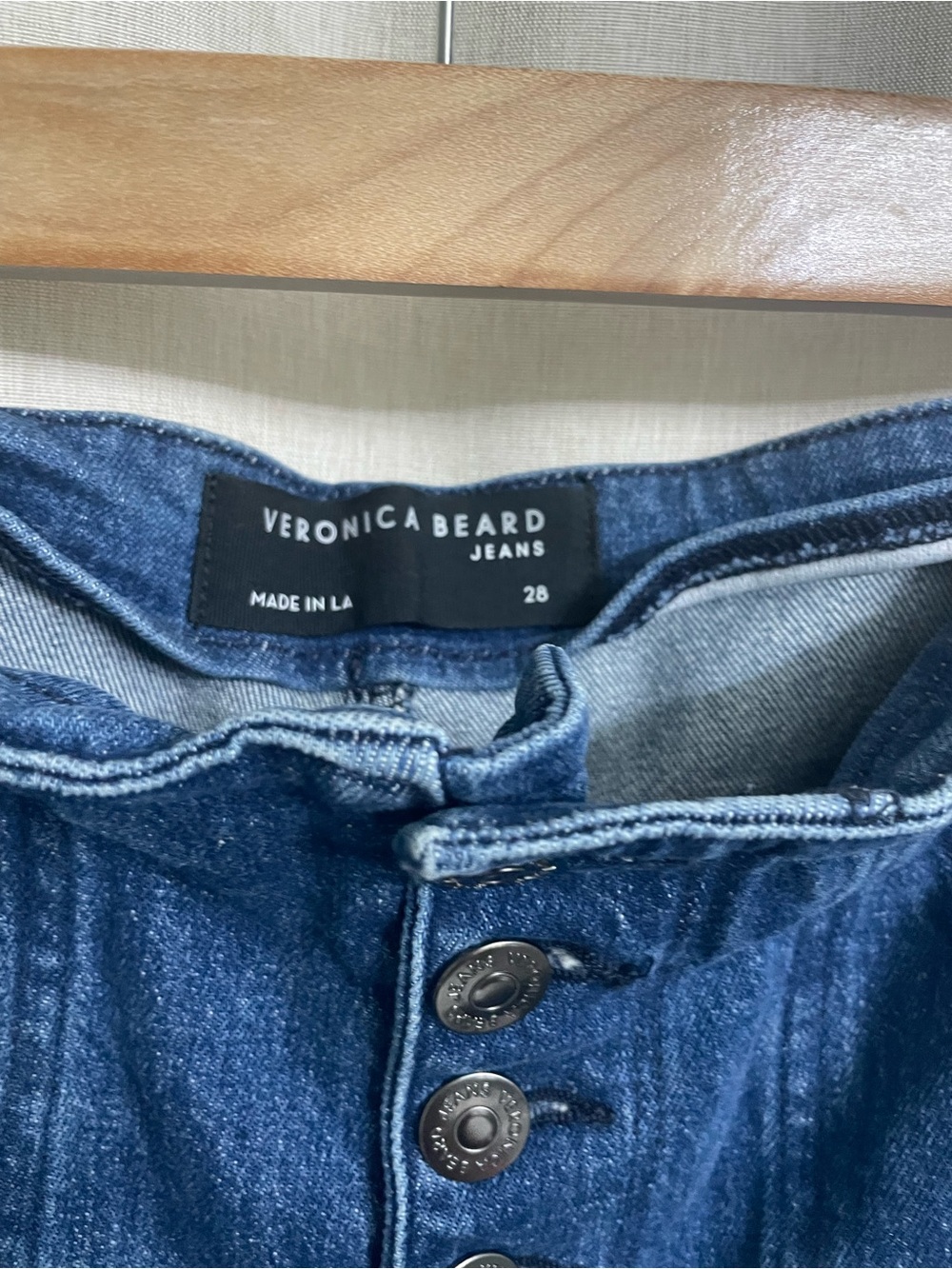 Veronica Beard Crosbie Crop Wide Leg High Rise Button Fly Jeans 28 - Picture 11 of 11